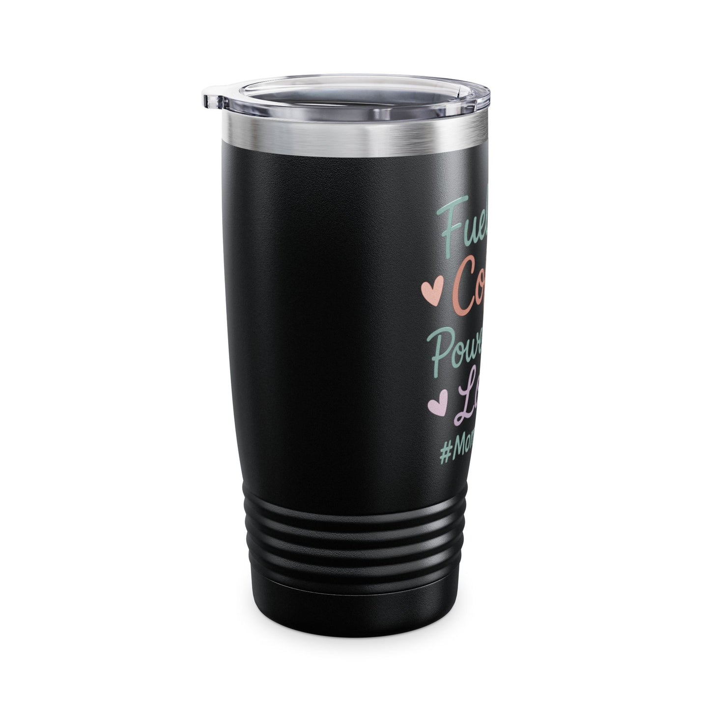 Mom Life Tumbler | Fueled by Coffee, Power of Love Mug | Gifts for Mothers, Coffee Lovers, Tea Drinkers, Birthday, Mother's Day
