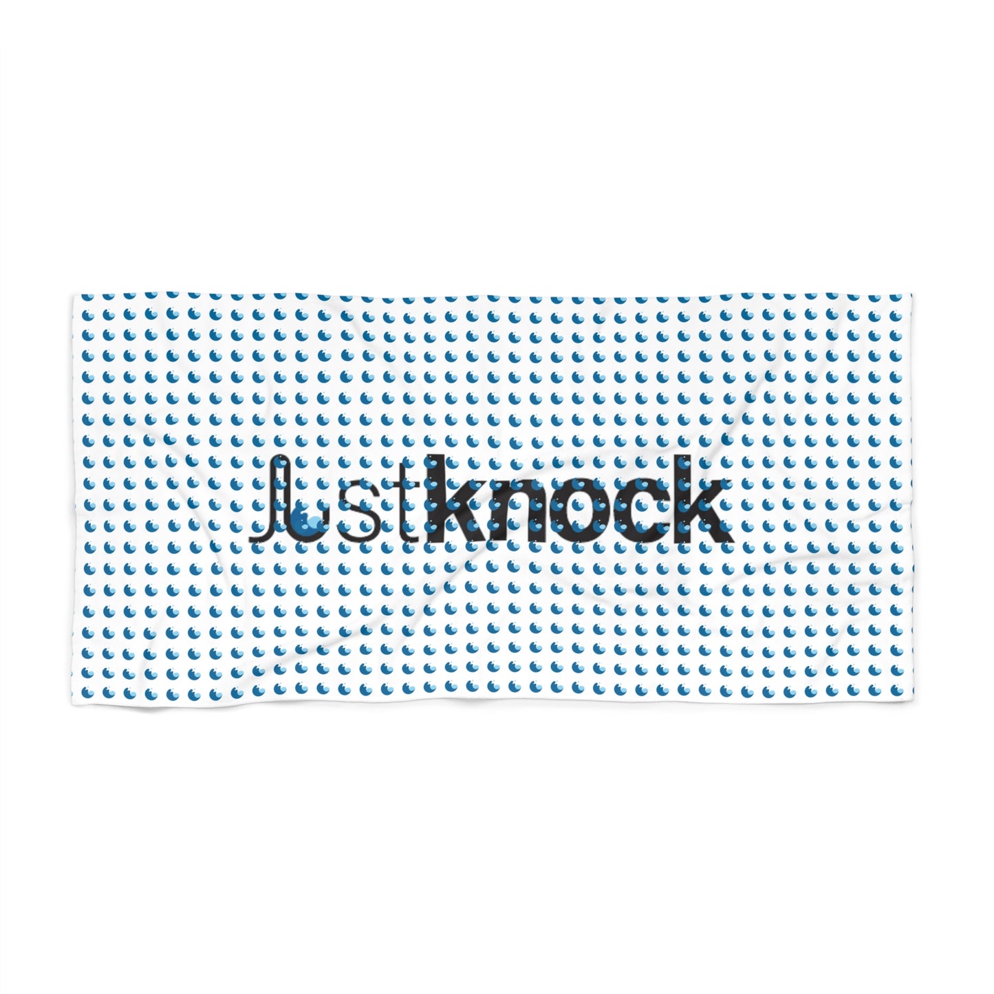 Beach Towel with Fun 'Just Knock' Design – Perfect for Summer Days, Pool Parties, Beach Vacations, Gifts, and Home Decor