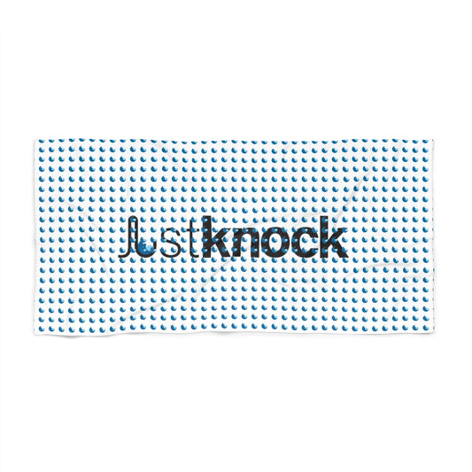 Beach Towel with Fun 'Just Knock' Design – Perfect for Summer Days, Pool Parties, Beach Vacations, Gifts, and Home Decor