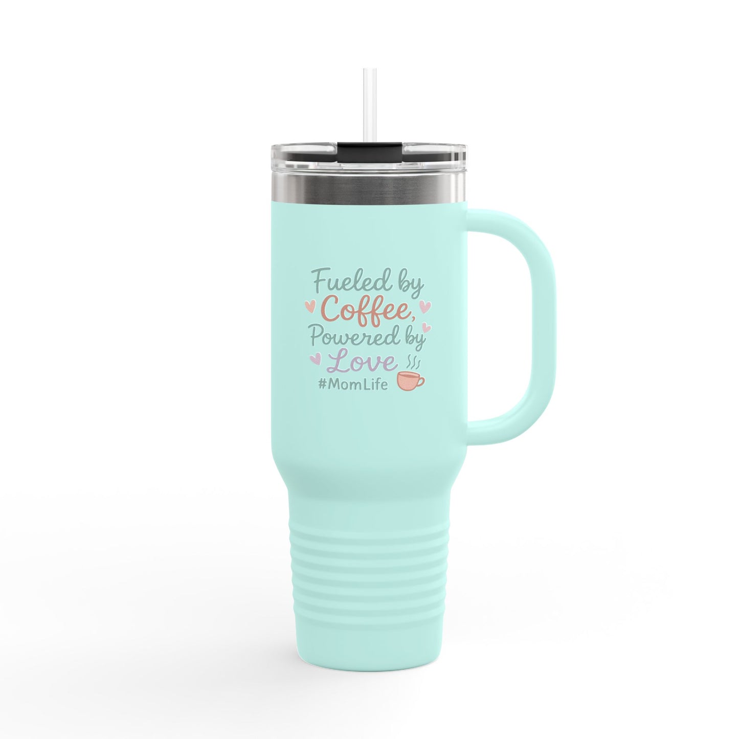 Mom Life Insulated Travel Mug - 40oz Coffee Cup, Reusable Tumbler, Mother's Day Gift, On-the-Go Beverage Holder, Cute Coffee Mug