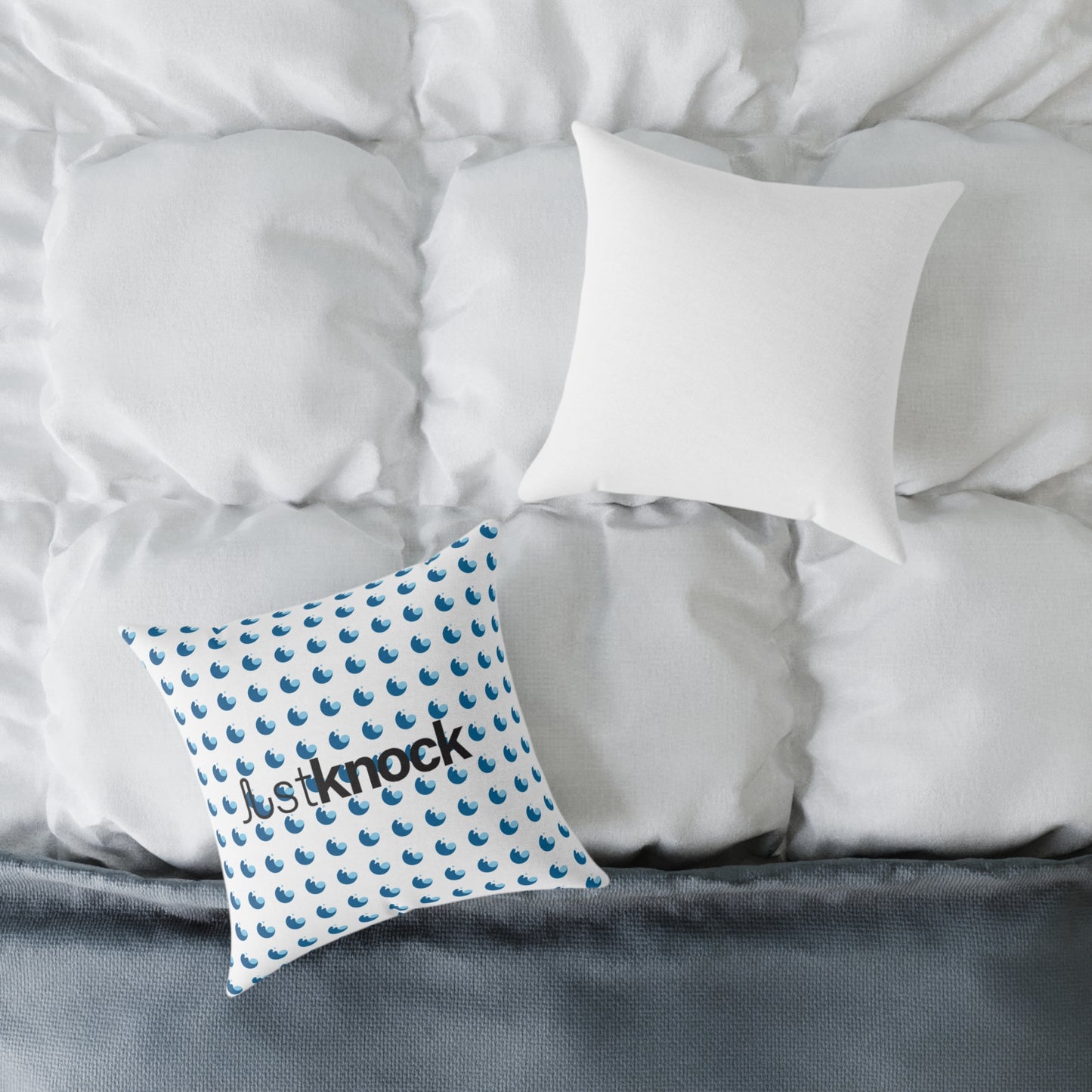 Chic Decorative Pillow, Cozy Home Decor, Blue Dot Design, Modern Accent Cushion, Ideal for Living Room, Gift for Housewarming