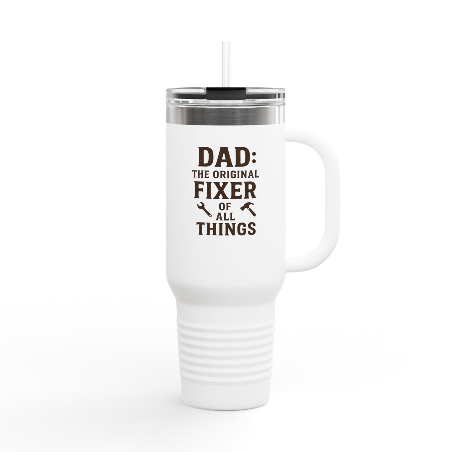 Insulated Travel Mug - Dad: The Original Fixer of All Things, Perfect for Dads, Gifts for Him, Road Trips, Everyday Use, Coffee, [...]
