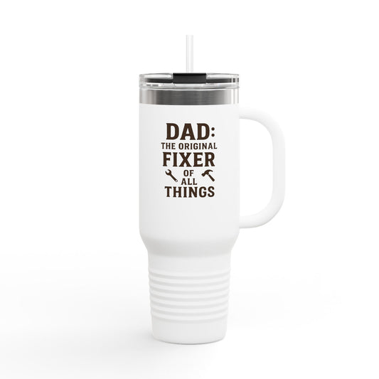 Insulated Travel Mug - Dad: The Original Fixer of All Things, Perfect for Dads, Gifts for Him, Road Trips, Everyday Use, Coffee, [...]