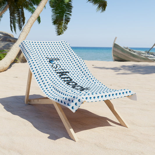 Beach Towel with Fun 'Just Knock' Design – Perfect for Summer Days, Pool Parties, Beach Vacations, Gifts, and Home Decor