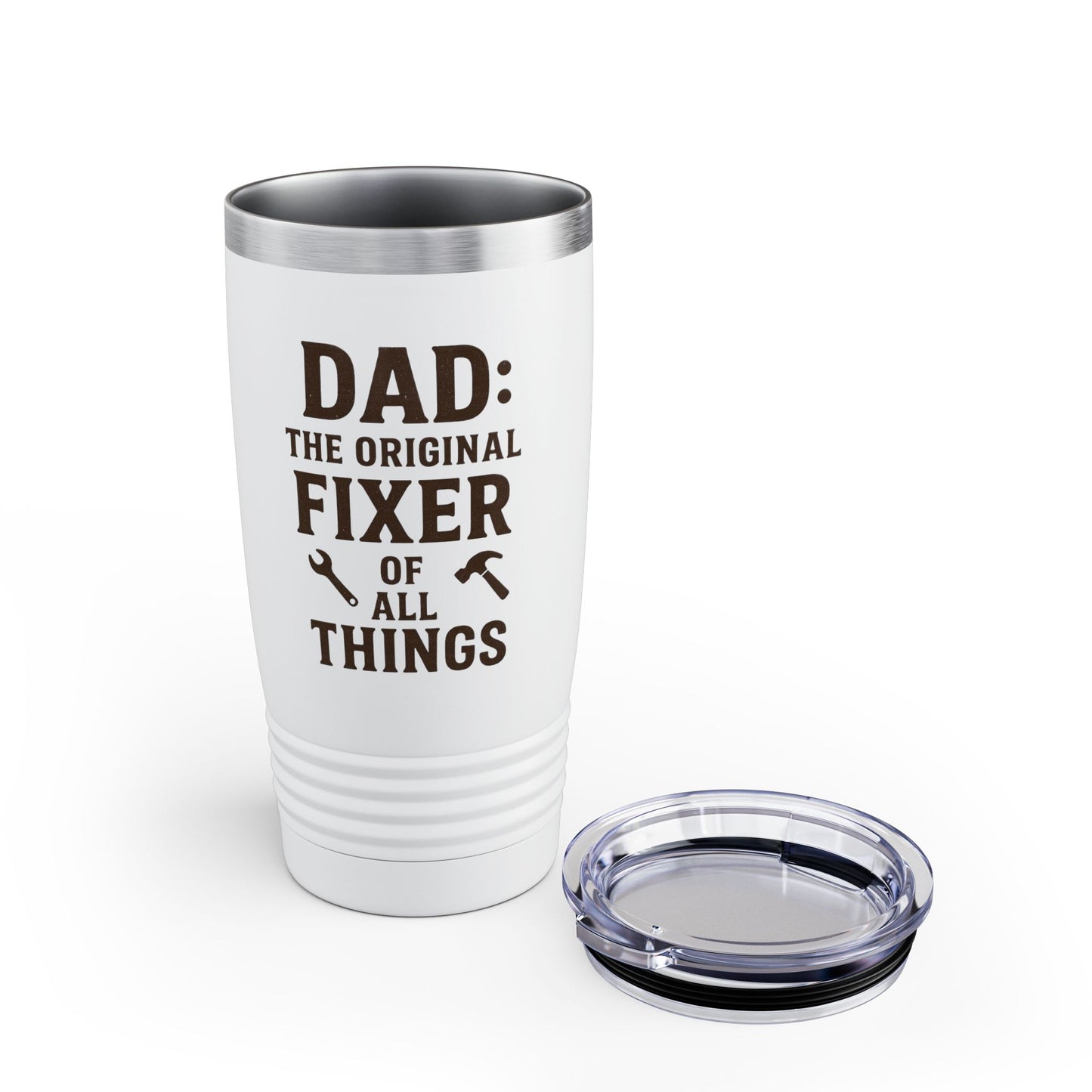 Dad's Fixer Tumbler, 20oz Dad Gift, Insulated Coffee Cup, Funny Travel Mug, Father's Day Present, Home Repair Enthusiast