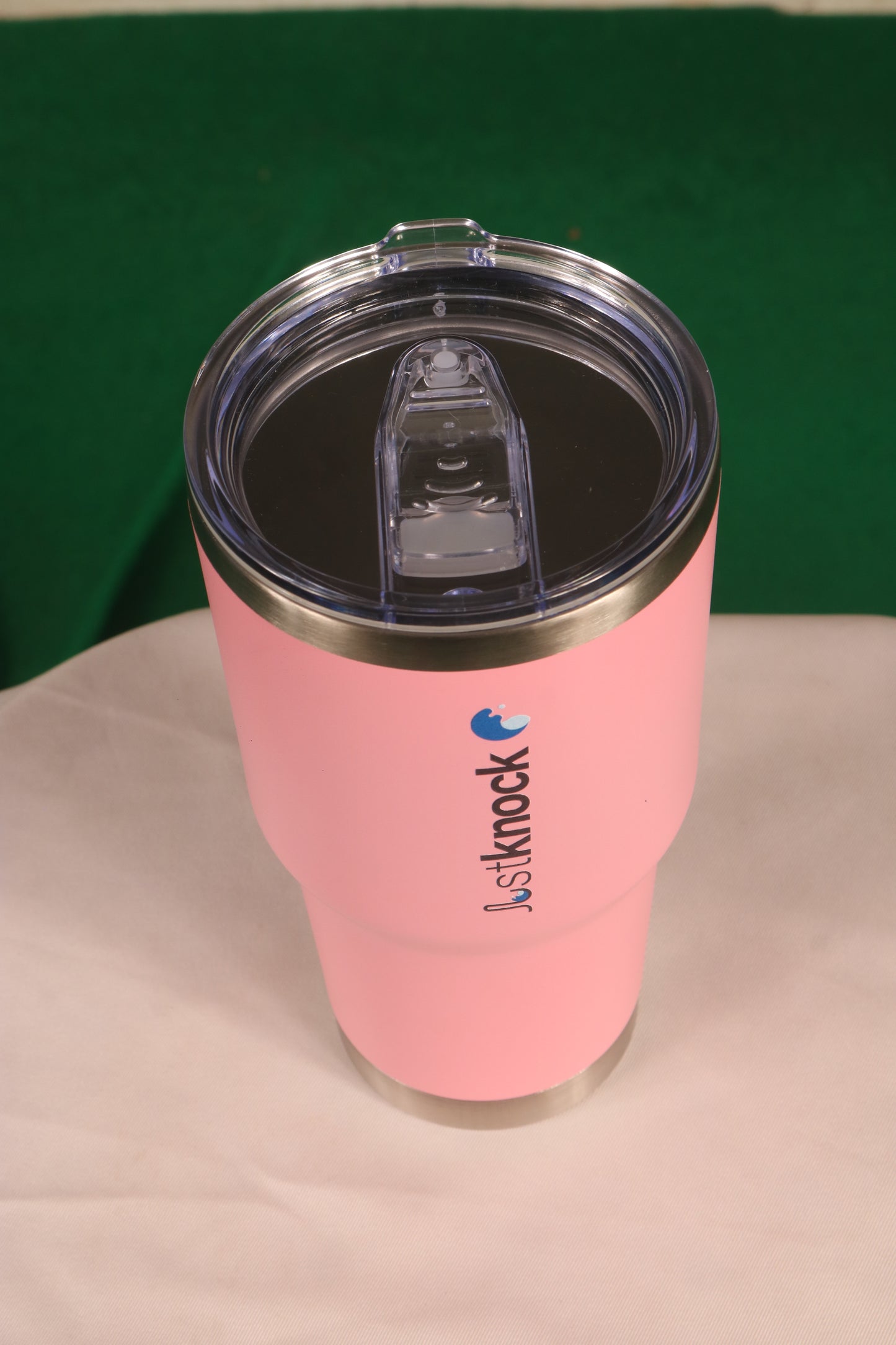 JustKnock - 32 oz PINK Color Vacuum insulated stainless steel drink Tumbler