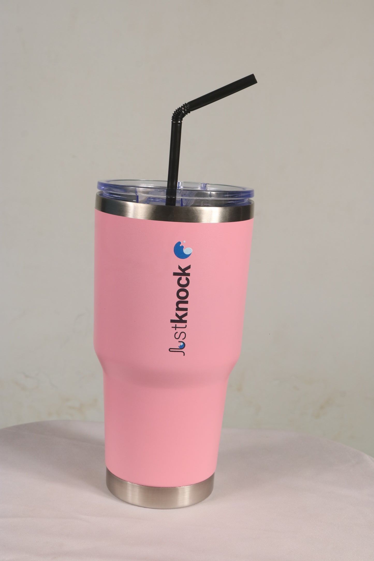 JustKnock - 32 oz PINK Color Vacuum insulated stainless steel drink Tumbler