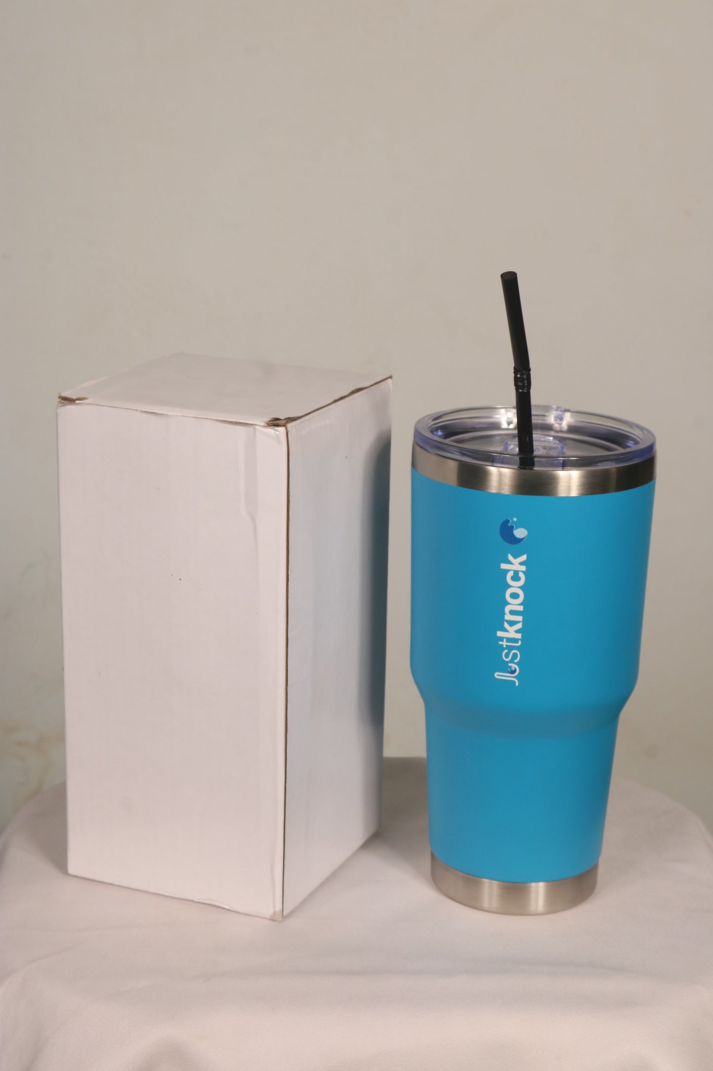 JustKnock - 32 oz BLUE Color Vacuum insulated stainless steel drink Tumbler