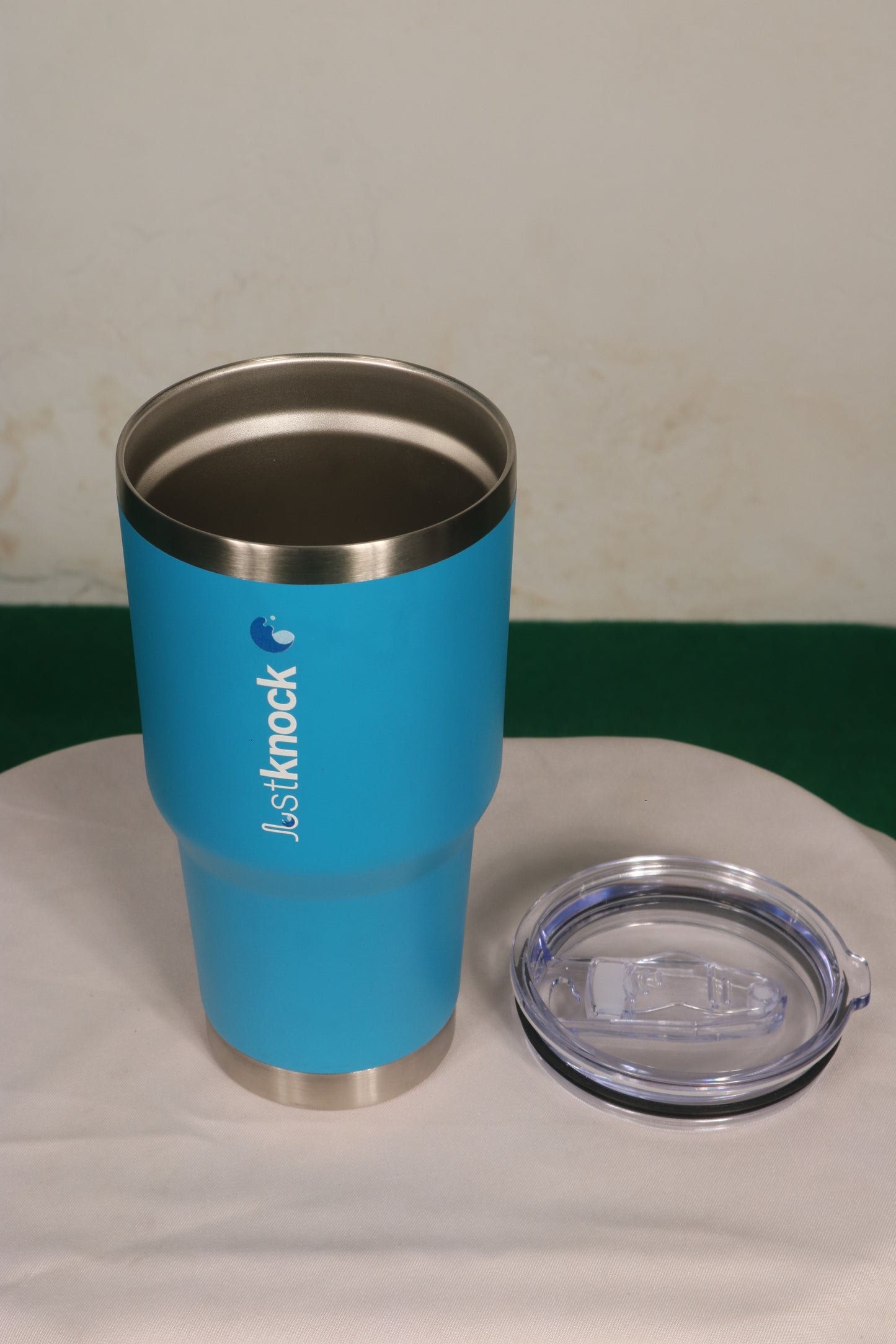 JustKnock - 32 oz BLUE Color Vacuum insulated stainless steel drink Tumbler